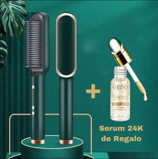 SedaPro Cepillo Alisador 3 en 1 + Serum 24k de regalo